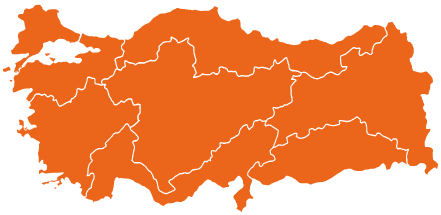 Regions of Turkey map